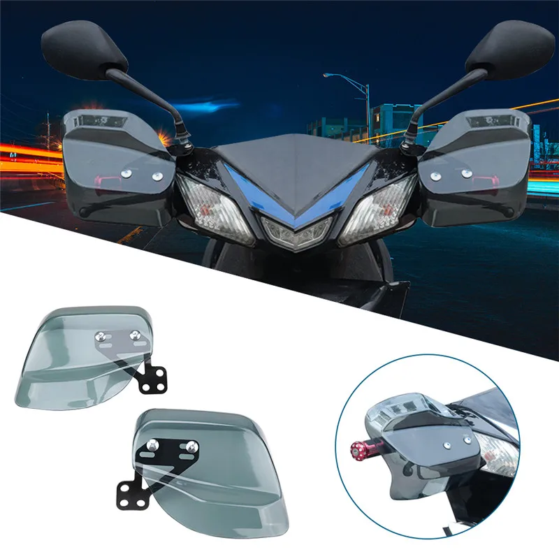 2x Motorcycle Scooter Hand Guards Rainproof Board w/ Lights Windproof Hand Cover 2x Motorcycle Scooter Hand Guards Rainproof Board w/ Lights Windproof Hand Cover