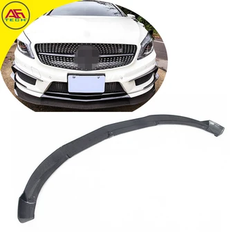 

Carbon fiber front bumper chin front end diffuser front bumper lip aprons front spoiler for Mercedes-Benz A class A260 A250 A45