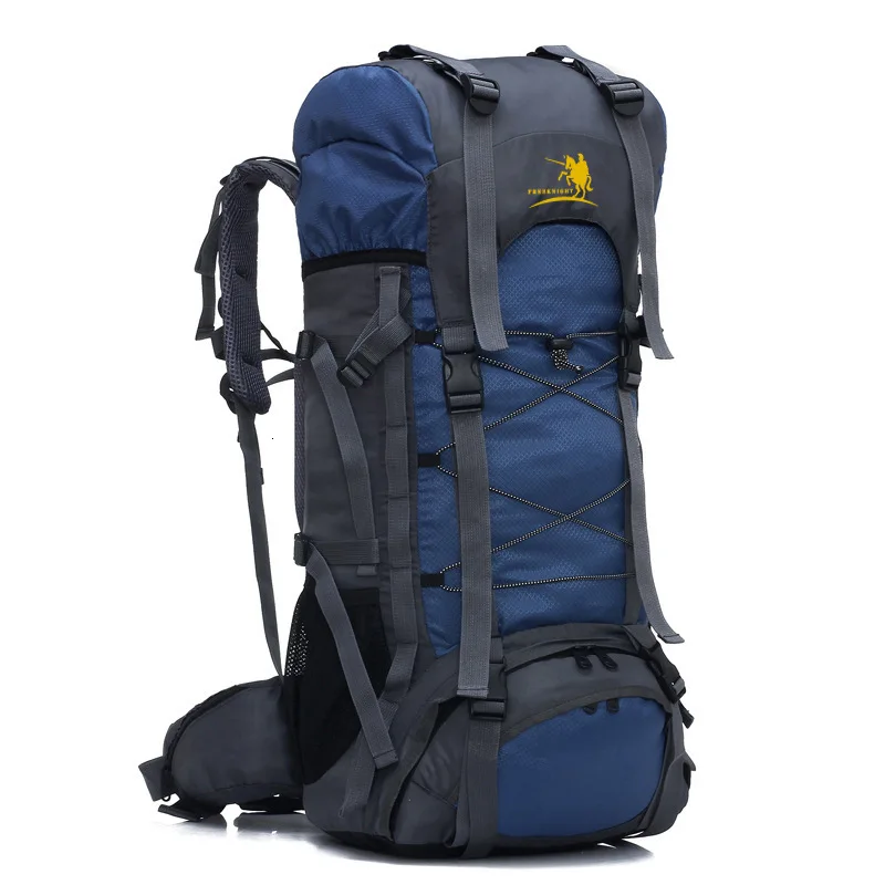60L водонепроницаемый походный рюкзак, походная сумка для мужчин/женщин, дорожный горный рюкзак для походов, походов на открытом воздухе, спортивный рюкзак - Цвет: Deep Blue