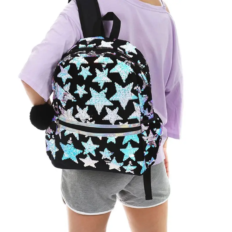 Женский модный рюкзак с пайетками, сумка для путешествий, школьная сумка для девочек-подростков