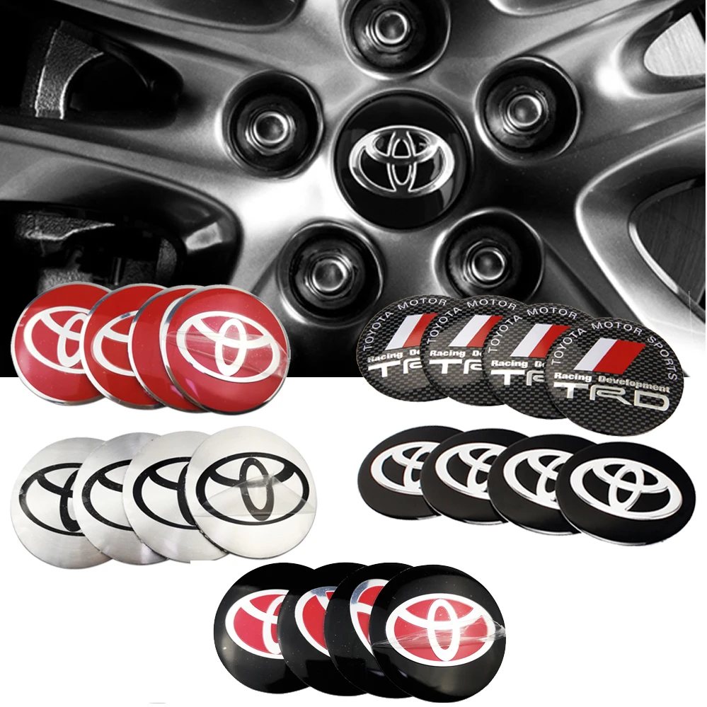

For Toyota Camry Highlander Corolla Rav4 Tundra Crown Land Cruiser Tacoma Prado Car Wheel Center Hub Caps Sticker Accessories