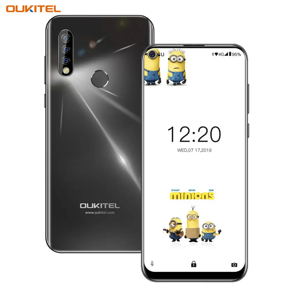 OUKITEL C17, Android 9,0, смартфон 6,35 '', распознавание лица, отпечаток пальца, 4G, мобильный телефон, тройная камера MT6763, четыре ядра, 3 ГБ, 16 ГБ, 3900 мАч