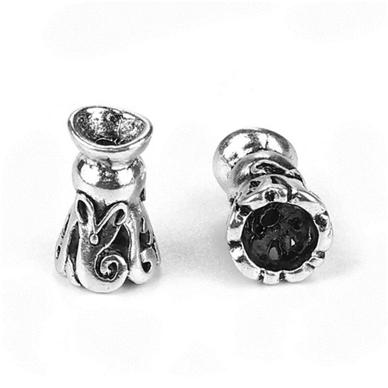 DoreenBeads цинковый сплав бусины колпачки чашки серебряный цвет резные ювелирные