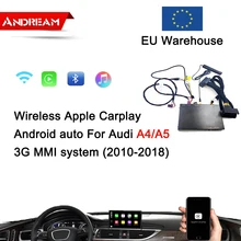 Беспроводной Apple Carplay Android авто интерфейс коробка для AUDI A4 A5 экран обновление
