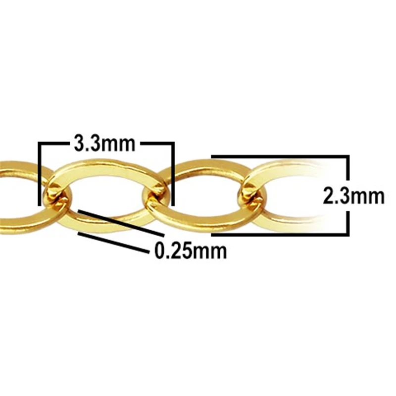 100% 14K Gold Filled Cable Chain Chain 2.3MM Chain Necklace Gold Jewelry Minimalist Gold Filled Chain DIY Jewelry
