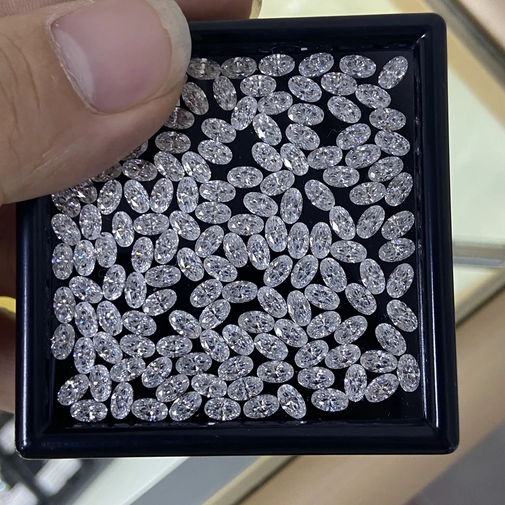 Meisidian 4*6mm D VVS1 Oval Cut 0.4 Carat White Moissanite Stone Loose Diamond Ring Making