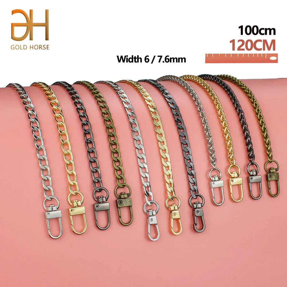 120cm/100cm Convenient Metal Purse Chain Strap Handle Replacement