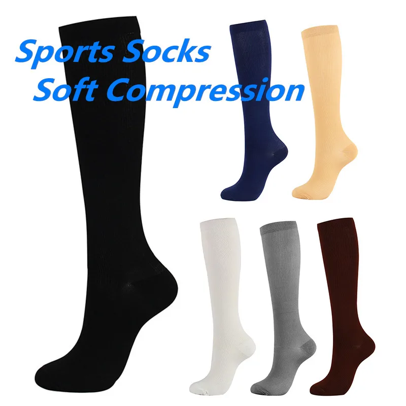 

Sports Socks Men Women Compression Socks Fit For Sports Black Compression Socks For Anti Fatigue Pain Relief Knee High Stockings