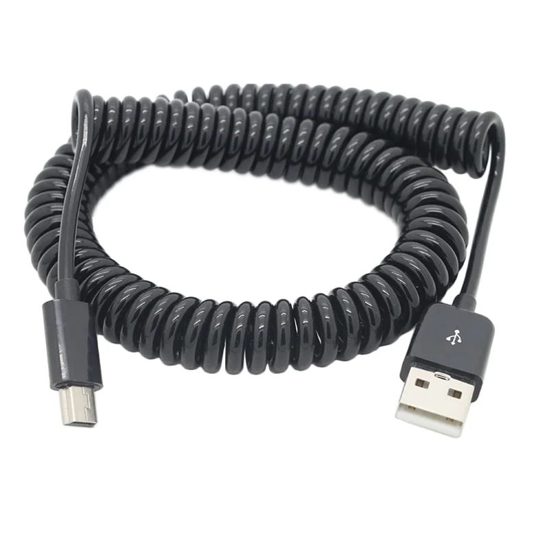 

80cm 0.8m 250cm 2.5m Spring Coiled USB 2.0 Male to Mini USB 5 Pin Data Sync Charger Cable