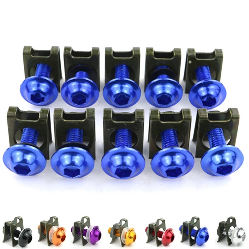 

Motorcycle Fastener Clips Screw Spring Nuts 10 PCS 6mm Fit For YAMAHA YZF-R125 YZF-R25 R3 FZR600 YZF600R YZF1000R