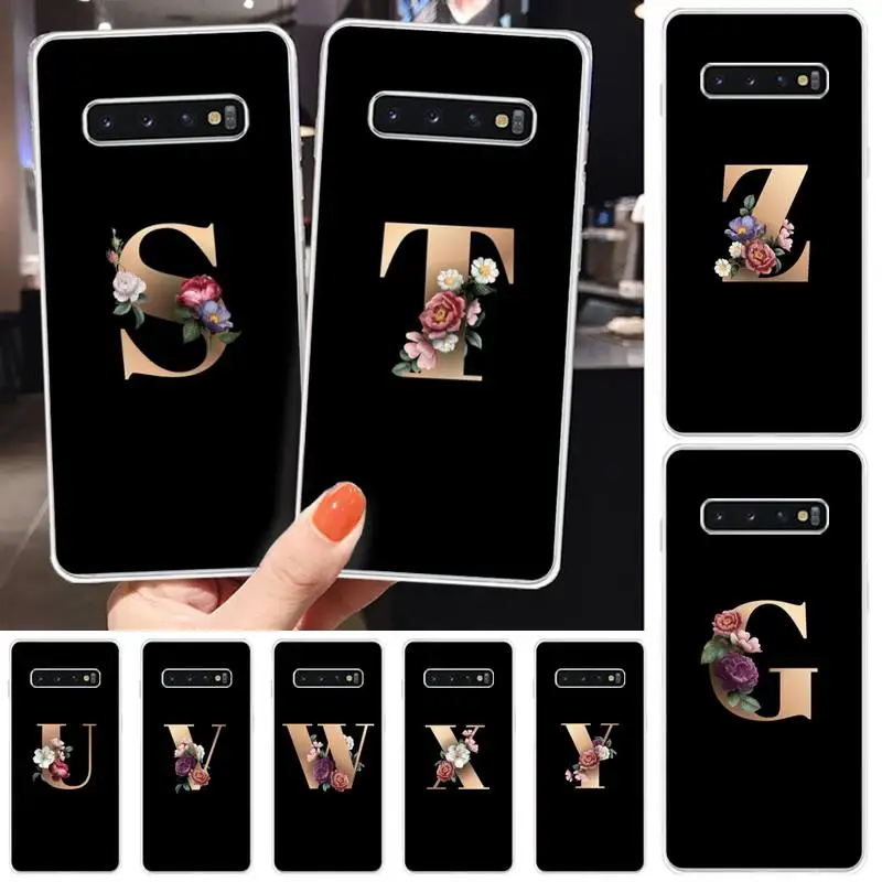 Мягкий силиконовый чехол с буквами на заказ для Samsung S5 6 7 8 9 10 S8 S9 S10 plus S10E lite S10-5G S20