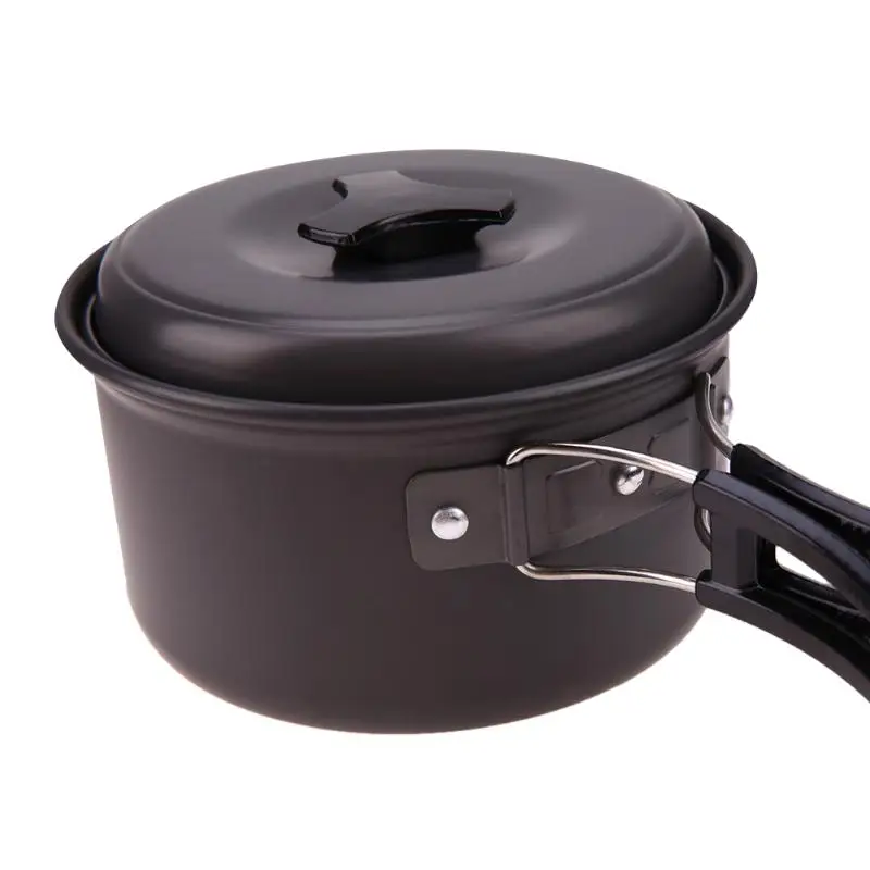 

Outdoor Camping Hiking Cookware Bowl Pot Pan Set Camping Kitchen Tools