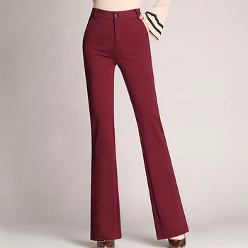 

Plus Size Women Trousers Flare Suit PantsTummy Control High Waist Pants SER88