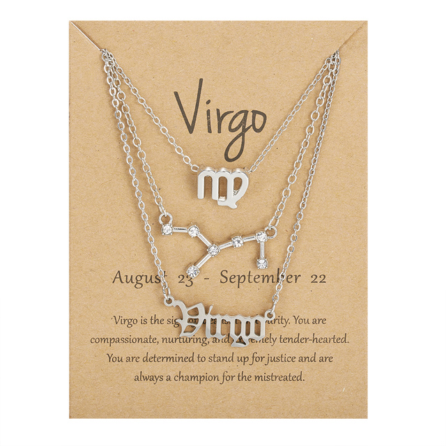 12 Constellation Pendant Necklaces Couple Lover Fashion Cardboard Star Zodiac Sign Charm Pisces Necklace Jewelry Gifts