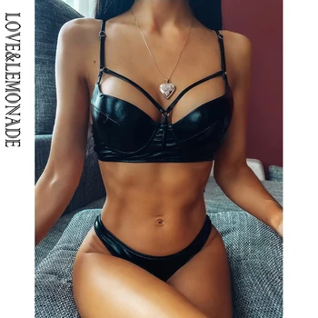 

LOVE & LEMONADE Sexy Cut Out Elastic Reflective Bikini Women'S Swimwear LMSW69