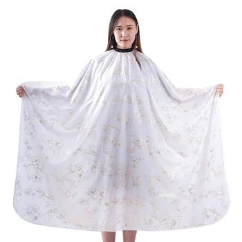 

Hair Dressing Hair Dyeing Shawl Aprons Waterproof Non-stick Neck Cape Wrap Hair Cutting Collar for Salon (White)