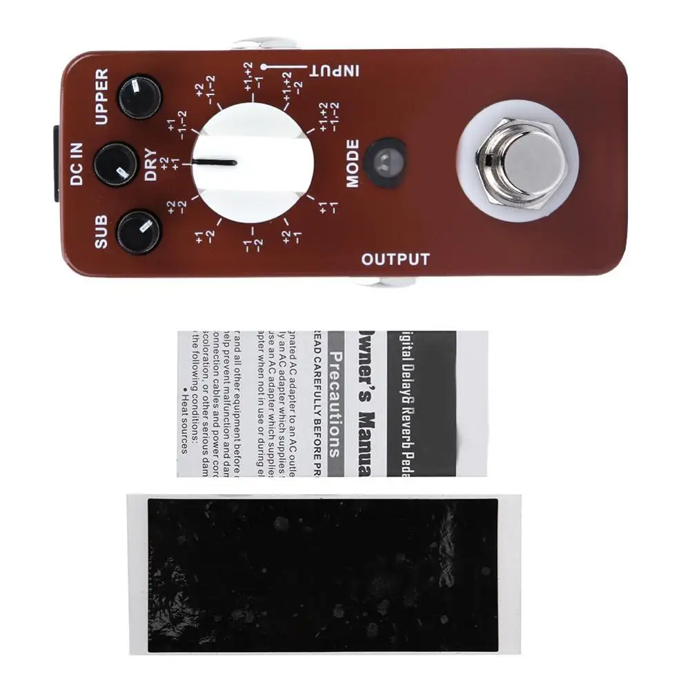 

Guitar High Quality DC 9V/128mA Full Metal Shell Mini Octave Guitar Effect Pedal 11 Octave Modes True Bypass Best Gift For