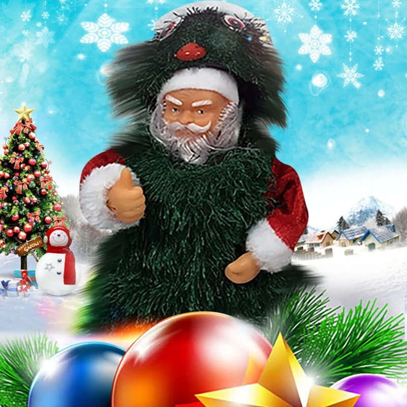 Рождество электрические игрушки образования Xmas Танцы и музыкальная игрушечная Беговая железная дорога для носки с изображением Санты и подарков для детей дошкольного возраста для мальчиков и девочек