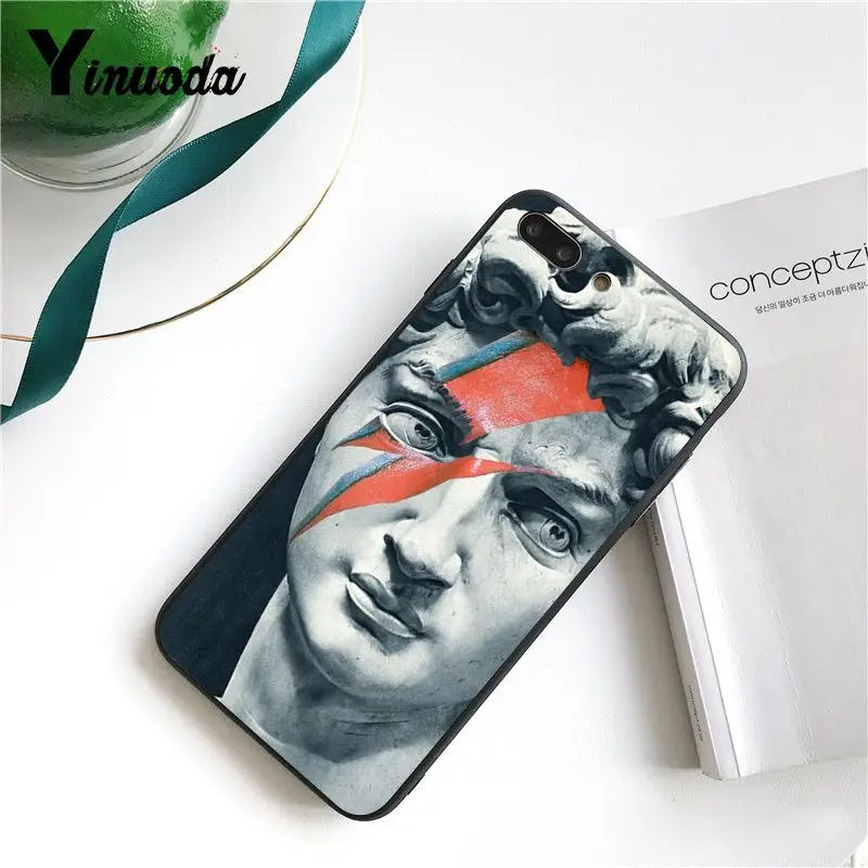 Art Statue Vintage Painted David Watercolor