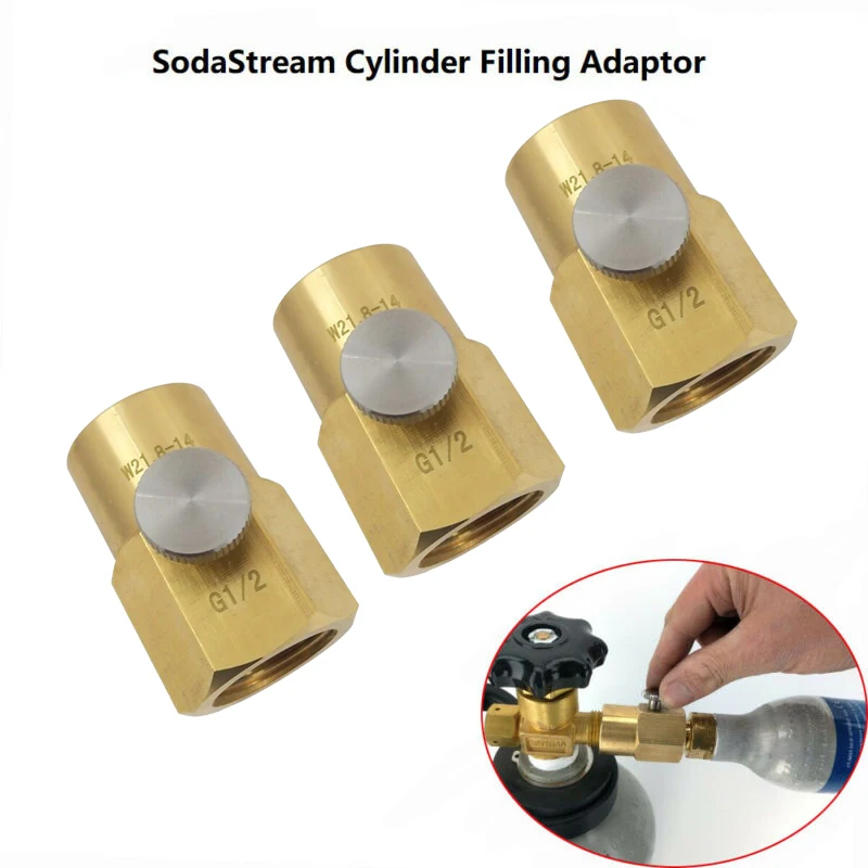 1* цилиндр заправка адаптера соединители газа многоразового наполнения для SodaStream цилиндра заправка адаптера кровотечение клапан разъем аксессуары