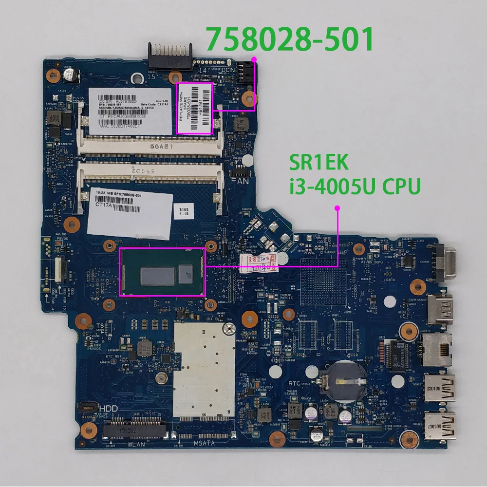 758028 001 501 601 Вт фотопроцессор для HP 350 G1 G2 протестированная материнская плата