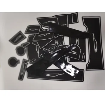 

Car Groove Gate Slot Armrest Storage Rubber Non-Slip Mats Mat Door Pad Cup For Hyundai Kona Encino Kauai 2017 2018 2019 2020