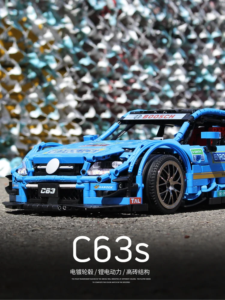 Tanie LegoEDS Technic pilot Benzs MOC 6687 RC zestaw modeli do składania samochodów klocki klocki kompatybilne AMG C63 zabawki dla dzieci prezenty