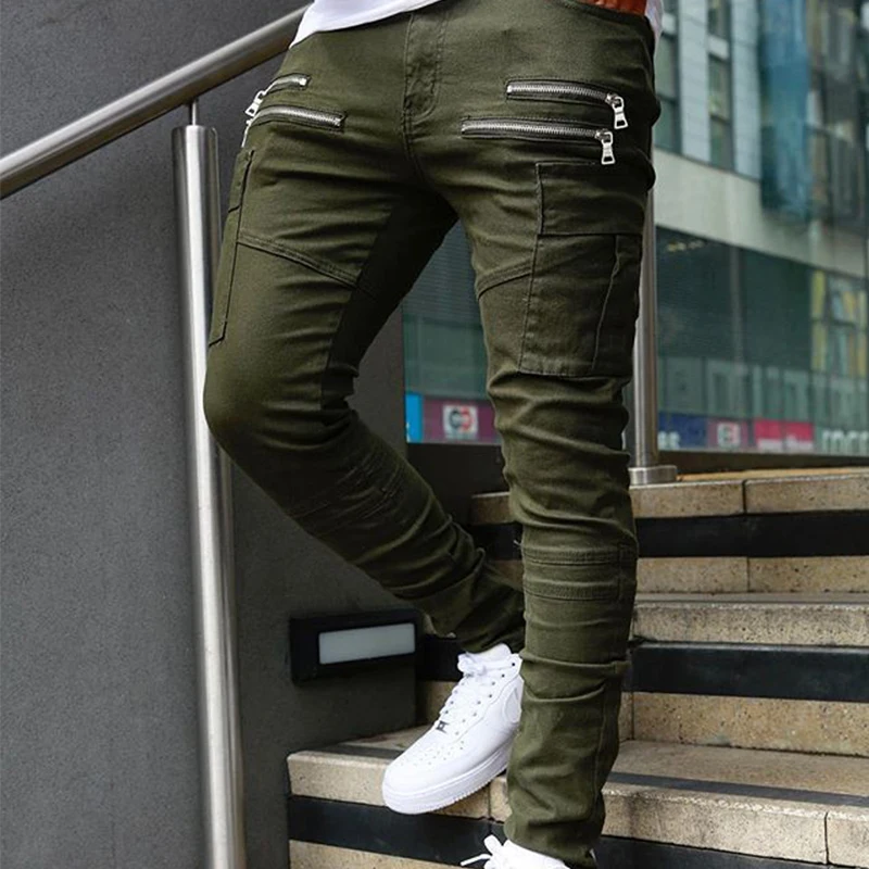 Pantalones Cargo Elásticos Para Hombre - Con Bolsillos, Cómodos Y Versátiles