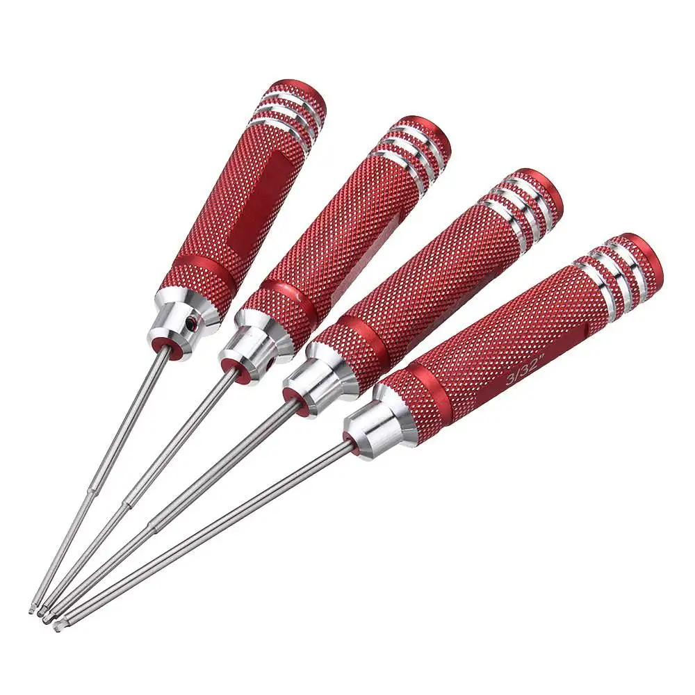 Drillpro 4 шт. HSS шар Отвертки Набор инструментов 0,05 1/16 3/32 5/64 дюймов инструмент для ремонта высокое Скорость Сталь ручной инструмент