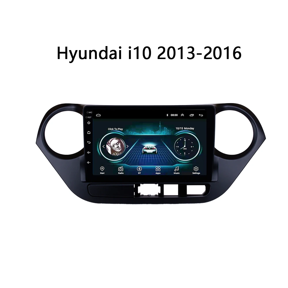 Автомобильный мультимедийный для hyundai i10 радио Android 8 1 9 &quot2013 2014 2015 2016 DVD экран gps