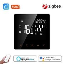 ZigBee – Thermostat intelligent, contrôleur de température, Hub requis, chauffage de l'eau/électrique au sol, chaudière à eau/gaz, avec Alexa Google Home