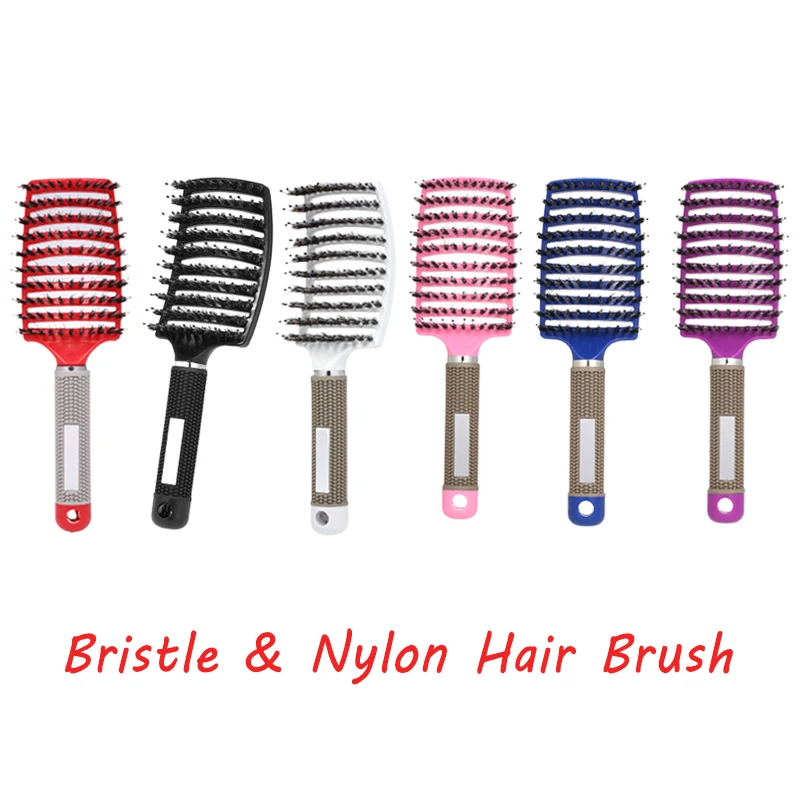 Щетина и нейлон волос расчесывание кисти расческа Уход за волосами Массаж головы