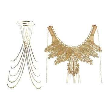 

Lace Body Jewelry Chain Body Necklace with Jewelry Fashion Punk Ladies Girls Body Chain