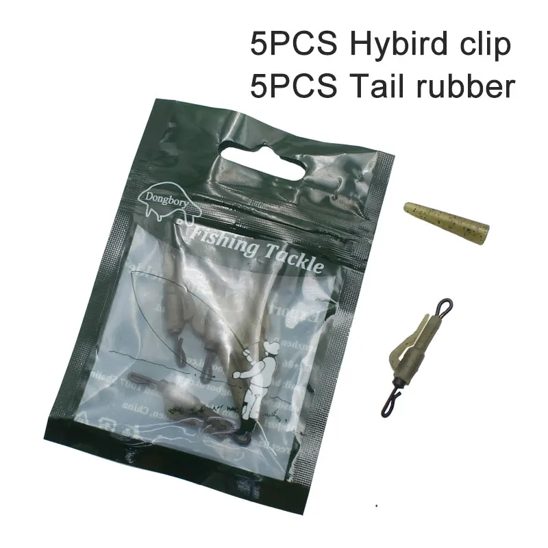 6x Accessori per la pesca alla carpa Clip di piombo Cambio rapido Coda girevole Maniche anti groviglio in gomma per impianti di perforazione alla carpa Attrezzatura da pesca al colpo