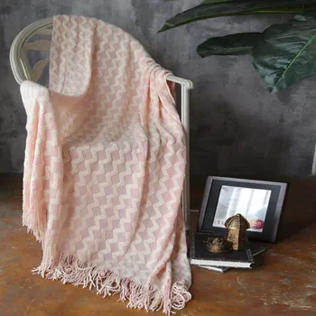 

120x230cm Knitted Tassels Thread Blanket Sofa Coverlet Throw Blankets Air-conditioned Room Quilt Mantas