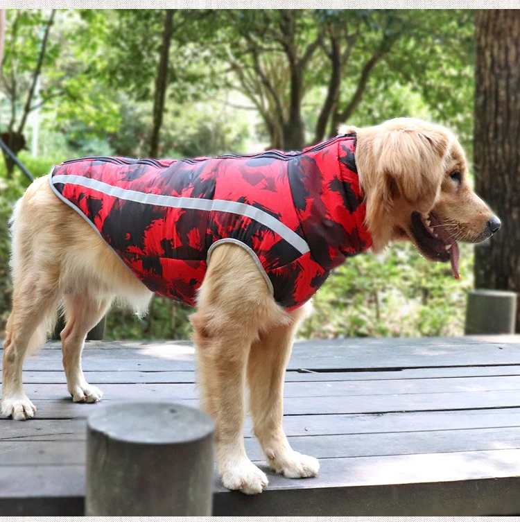 Dog Outdoor Waterproof Jackets Reflective Plaid Design