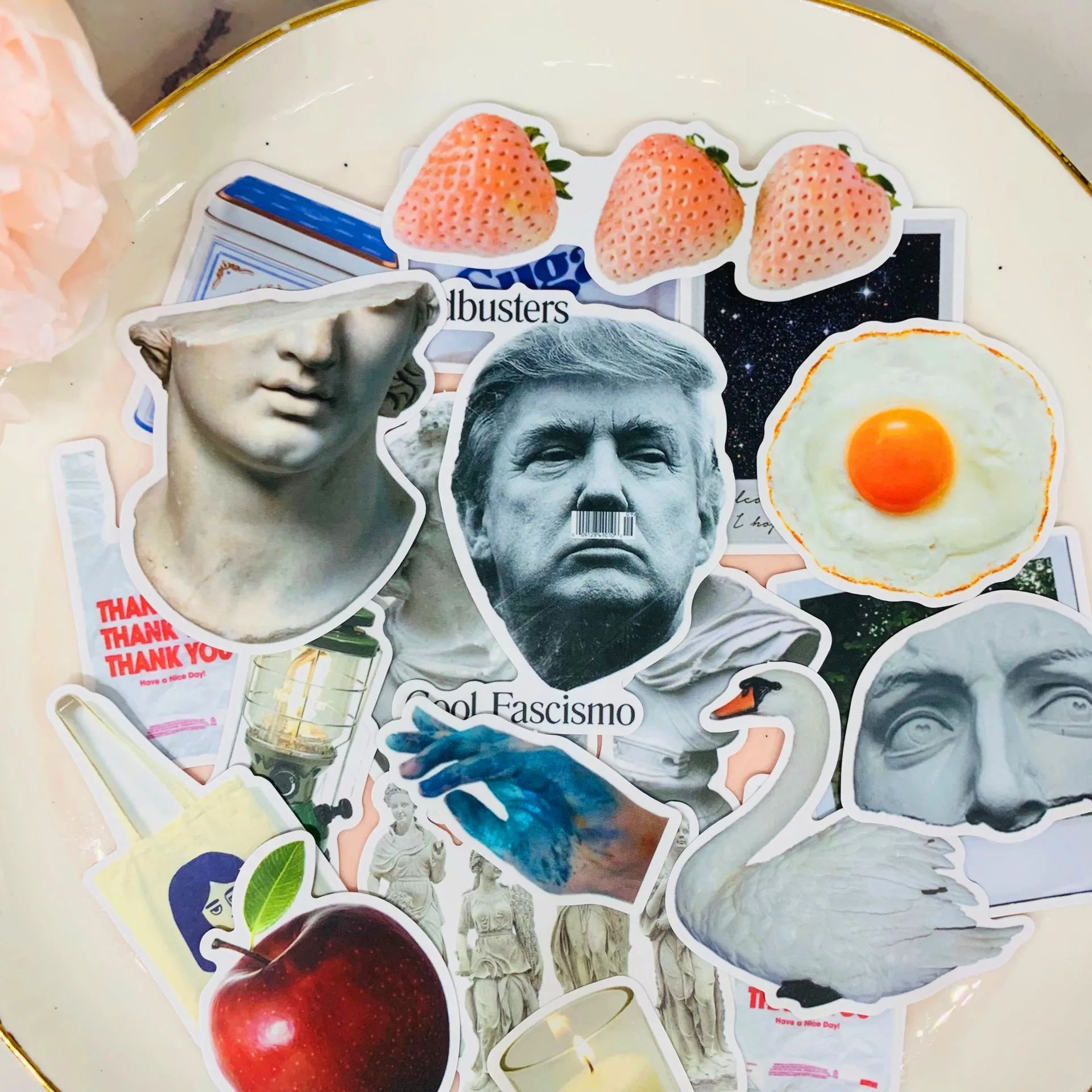 

22PCS Postmodern funny picture Scrapbooking stickers book Student kids toys Notebook label Decorative sticker paper Stationery