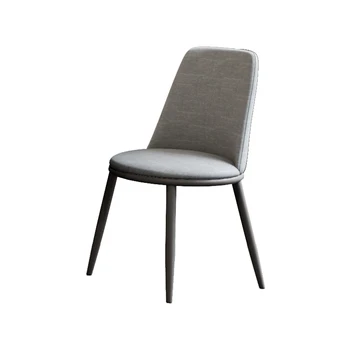 

Nordic dressing nail salon stool backrest leather chair simple makeup chair net red ins light luxury dining table chair