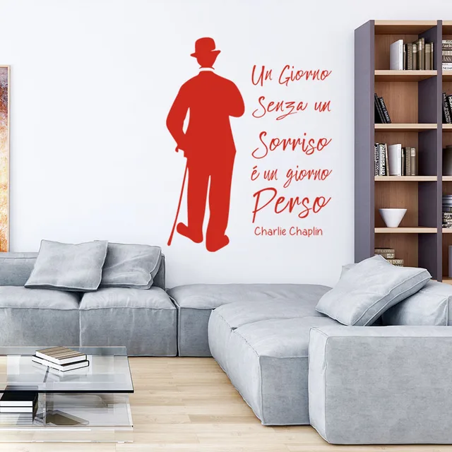Adesivo Murale 'Un Giorno Senza Sorriso è Un Giorno Perso' - 77x117cm, Vinile Per Pareti - Foto 3