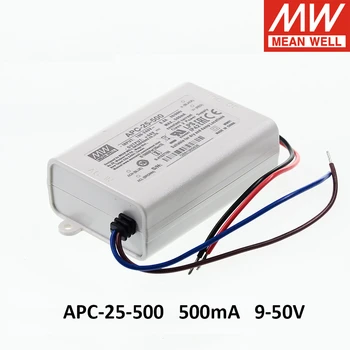 

Taiwan MEAN WELL 25W power supply APC-25-500 9~50V 500mA LED Driver constant current power supply