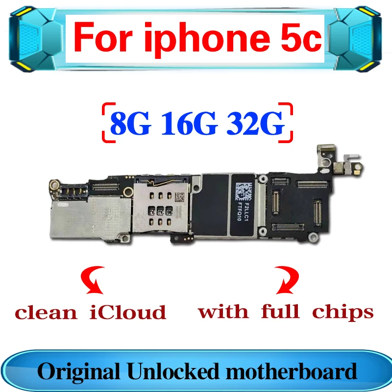 8 GB/16 GB/32 GB чистая материнская плата iCloud для iphone 5C с чипами 100% разблокированная 5C| |