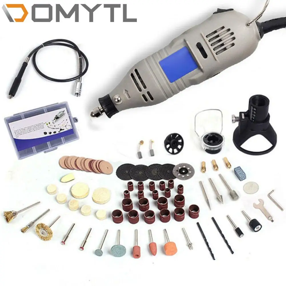 91Pcs 220V Grinding Polishing Carving Machine Hand Drill Cutting Power Tools No-load Speed 15000-35000 (rpm)