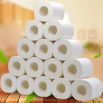

1Pcs 4 Layer Toilet Paper Roll Pack Soft Skin-friendly Rolling Paper Bathroom White Toilet Tissue Paper Toilet Tissue Paper