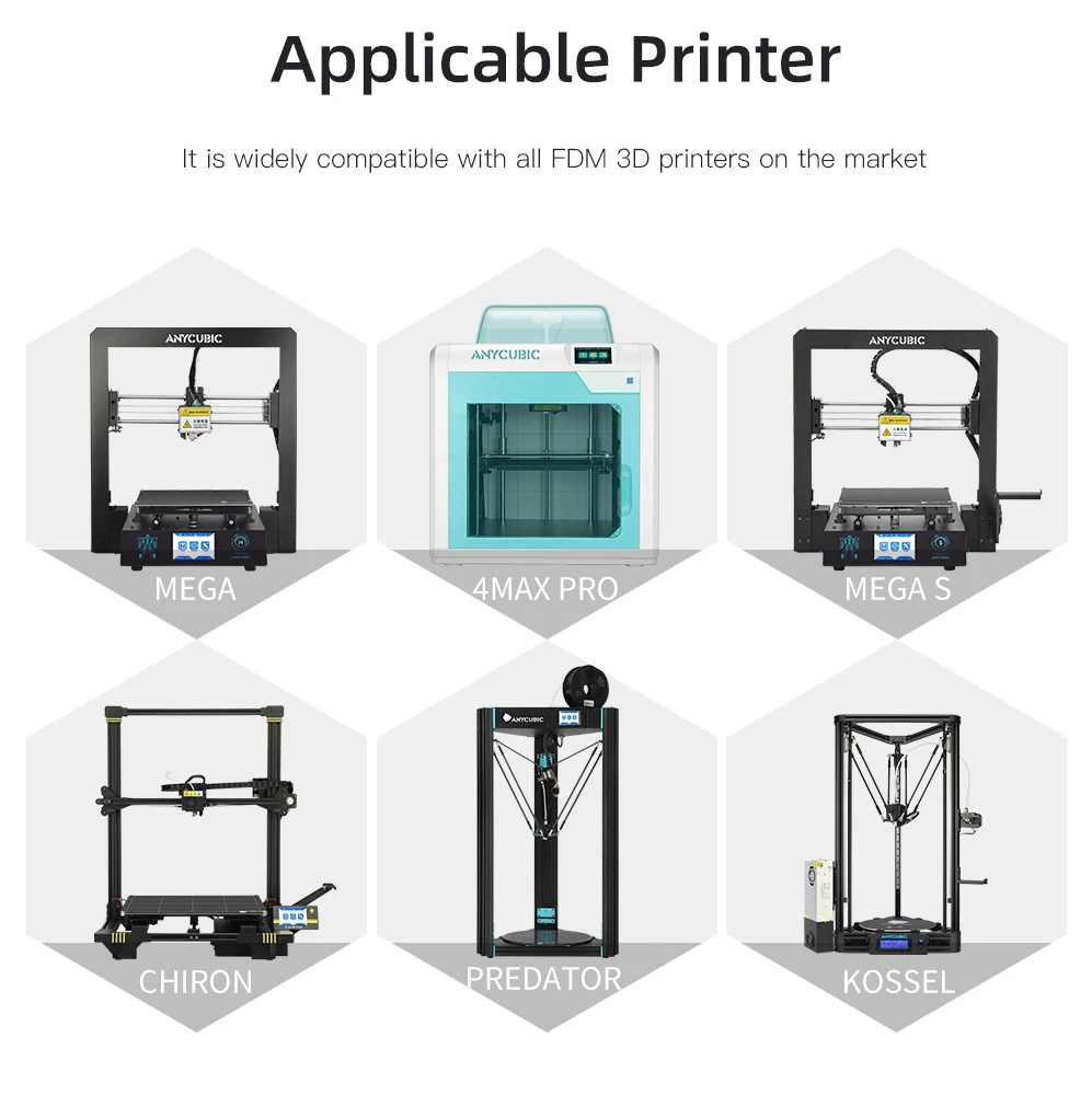 ANYCUBIC 3d принтер PLA Филамент 18 цветов аккуратная катушка без пузырьков запутывание печати плавно экологичный 3d принтер материал для мега