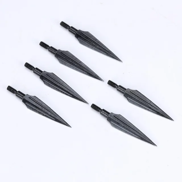 6/12pcs 125grain Haute Teneur En Carbone Acier Flèches Broadheads