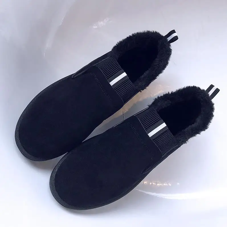 Новинка года; зимние мужские ботинки; мягкие и удобные мужские хлопковые ботинки на плоской подошве; пикантная Мужская Повседневная зимняя обувь; зимняя обувь для мужчин - Цвет: black