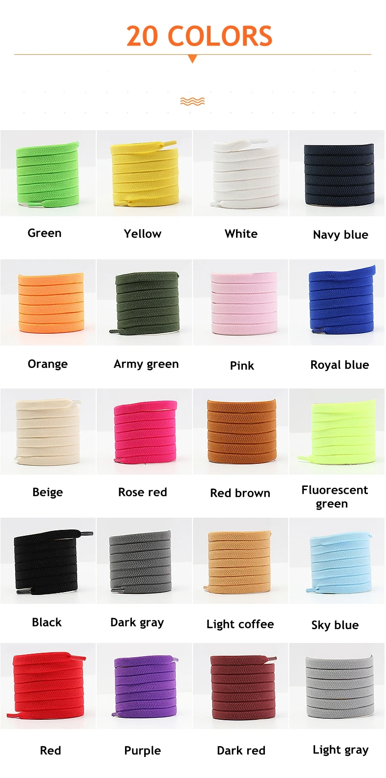 1 second No tie shoelace 24Color Elastic shoelaces Magnetic metal lock Quick wear in Flat Suitable for all shoes Lazy laces