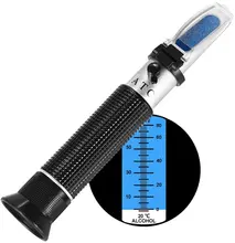 Verificador portátil do índice do álcool do licor do medidor do álcool do refratômetro 0-80% v/v do álcool do refratômetro da destilaria para o uísque do licor