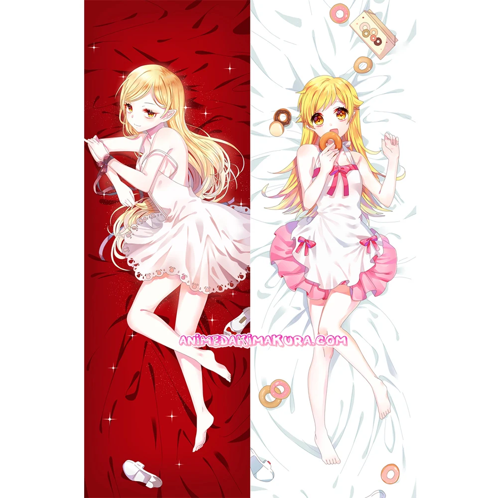 Bakemonogatari Shinobu Oshino аниме девушка дакимакура обнимающая Подушка Чехол | Дом и сад