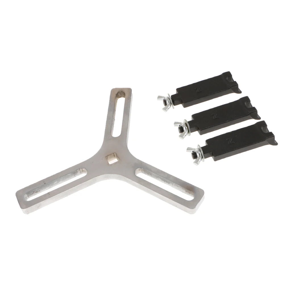 Car Fuel Pump Lid Tank Cover Remove Spanner Adjustable 3 Legs Wrench Tool